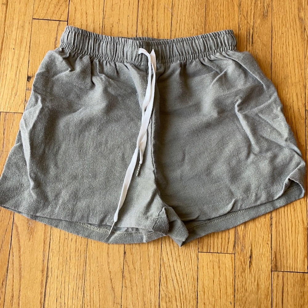 Light Green Drawstring Shorts - Picture 2 of 3